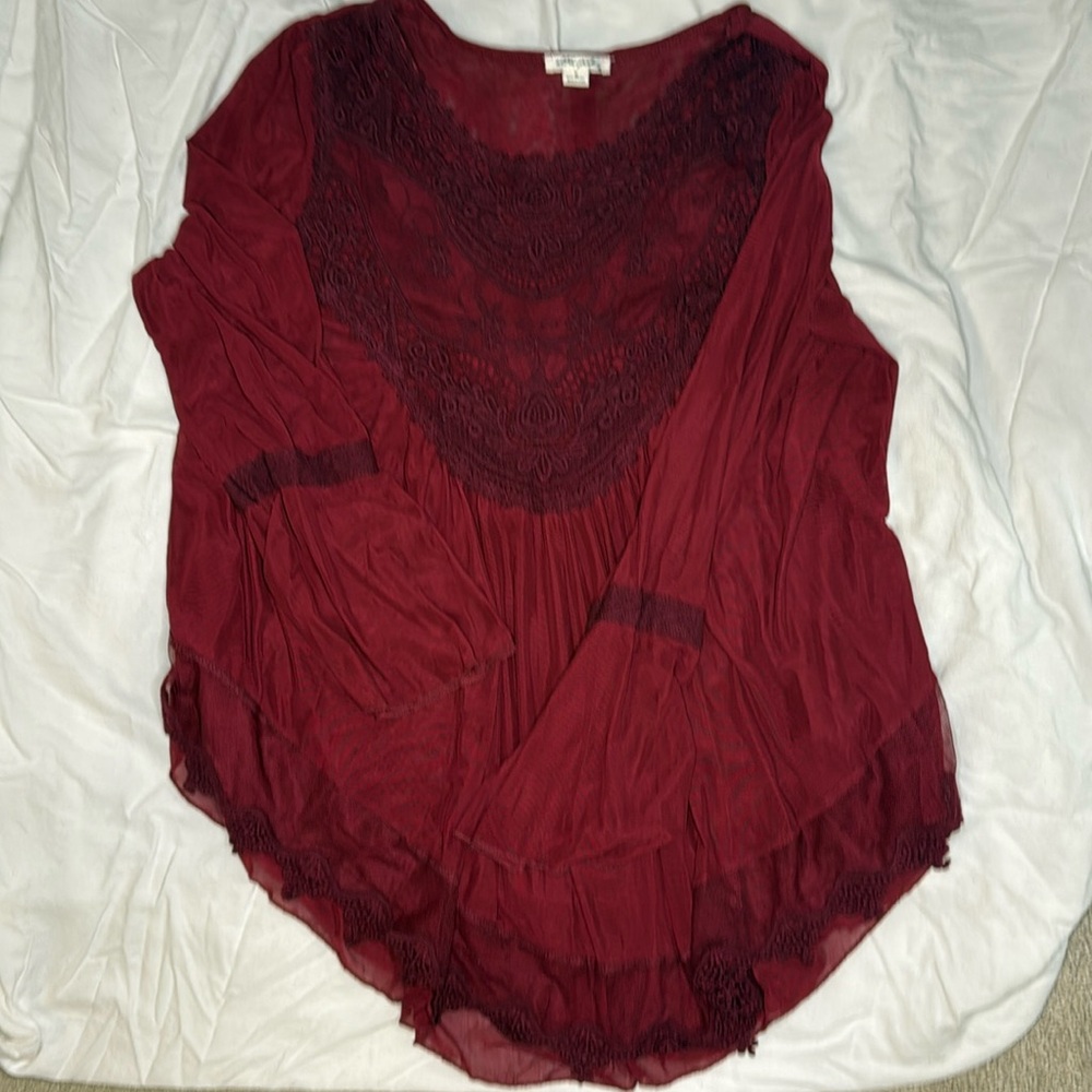 Ultra Pink boho style tunic. Size M